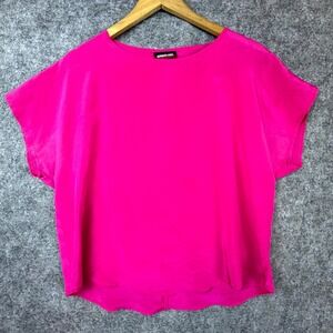 Separate Issue Blouse Womens L Fuchsia Pink Vintage 90s Office Siren Retro Top
